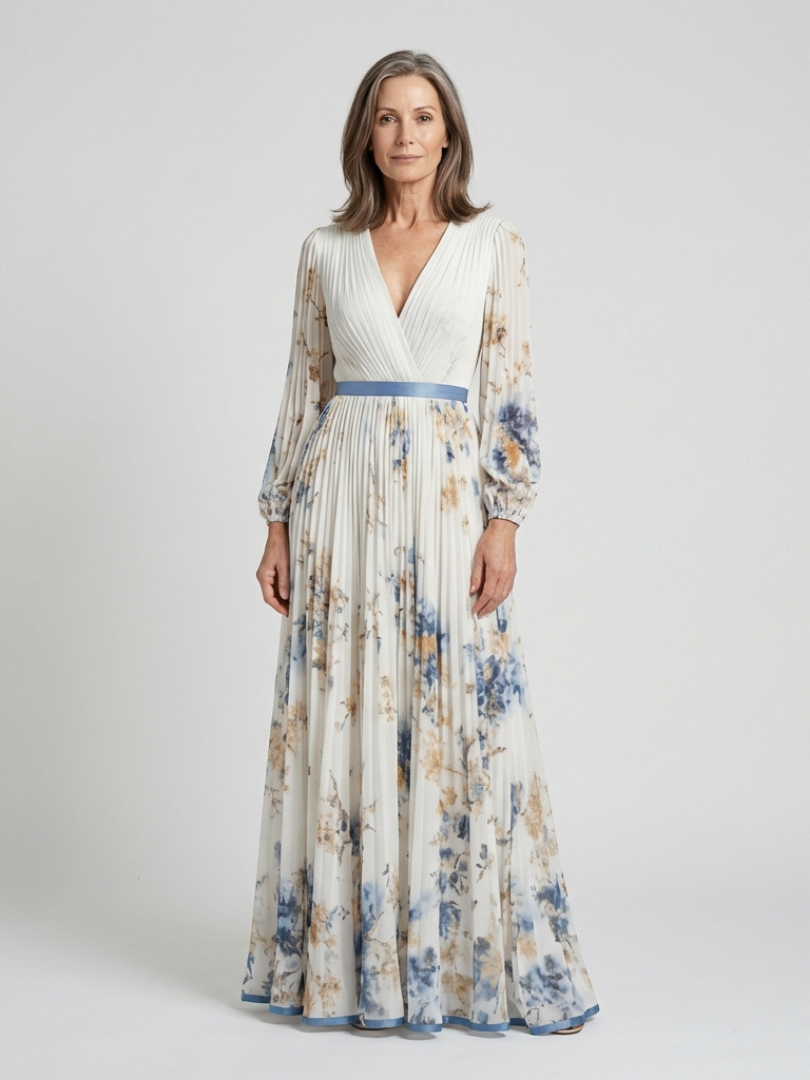 Sofía · Vestido largo floral de manga larga · Imagen 1