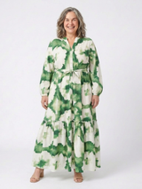 Sabrina · Vestido largo con lazada y volantes · Imagen 4