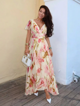 Maya · Vestido largo estampado de cuello en V · Imagen 6