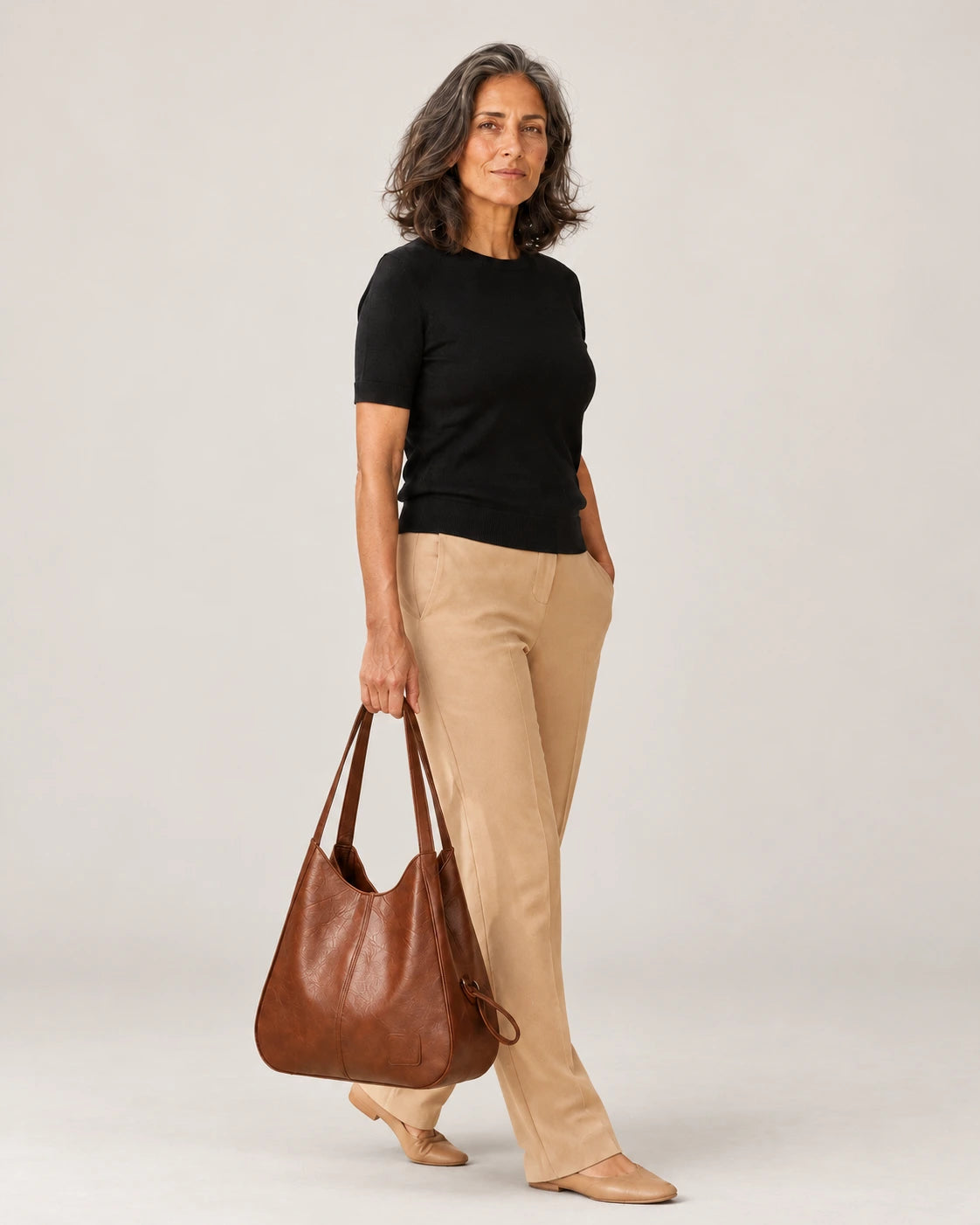 Benedetta · Bolso tote de acabado liso