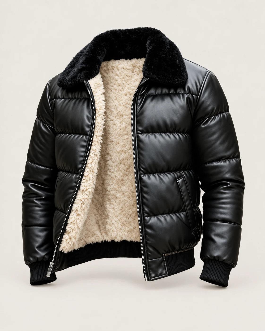 Damiano · Chaqueta acolchada con interior efecto borreguito