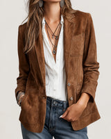 Adelgisa · Blazer marrón de inspiración vintage