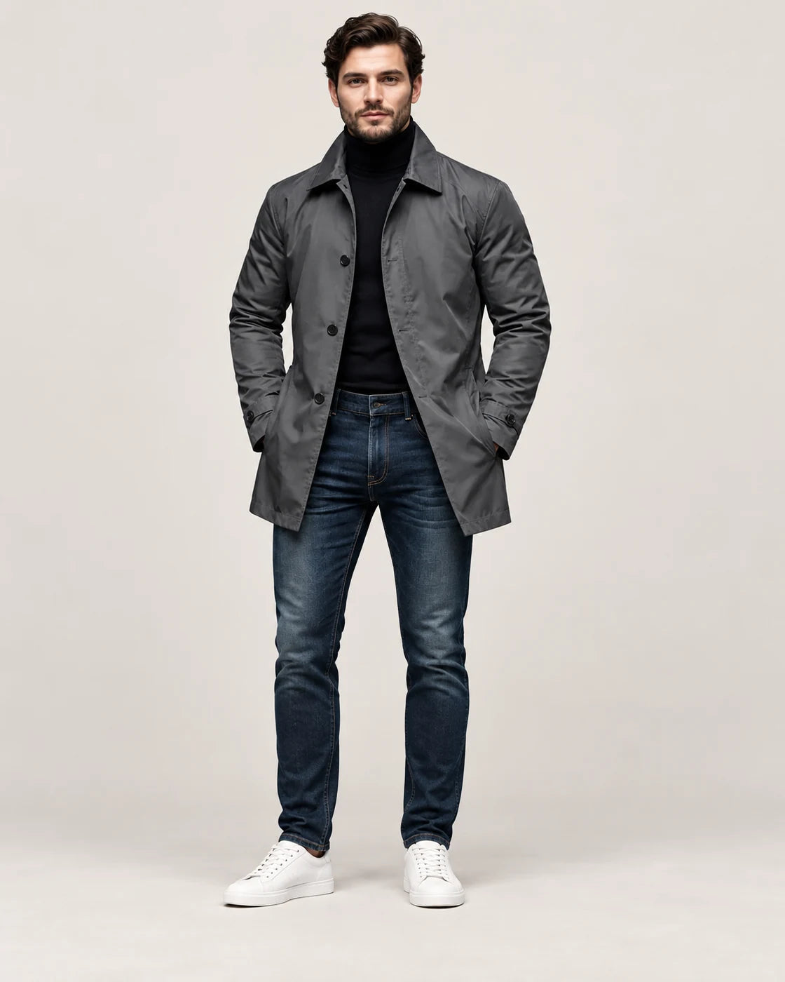 Amedeo · Gabardina urbana de corte medio