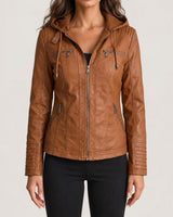 Flavia · Chaqueta con capucha y detalles acanalados
