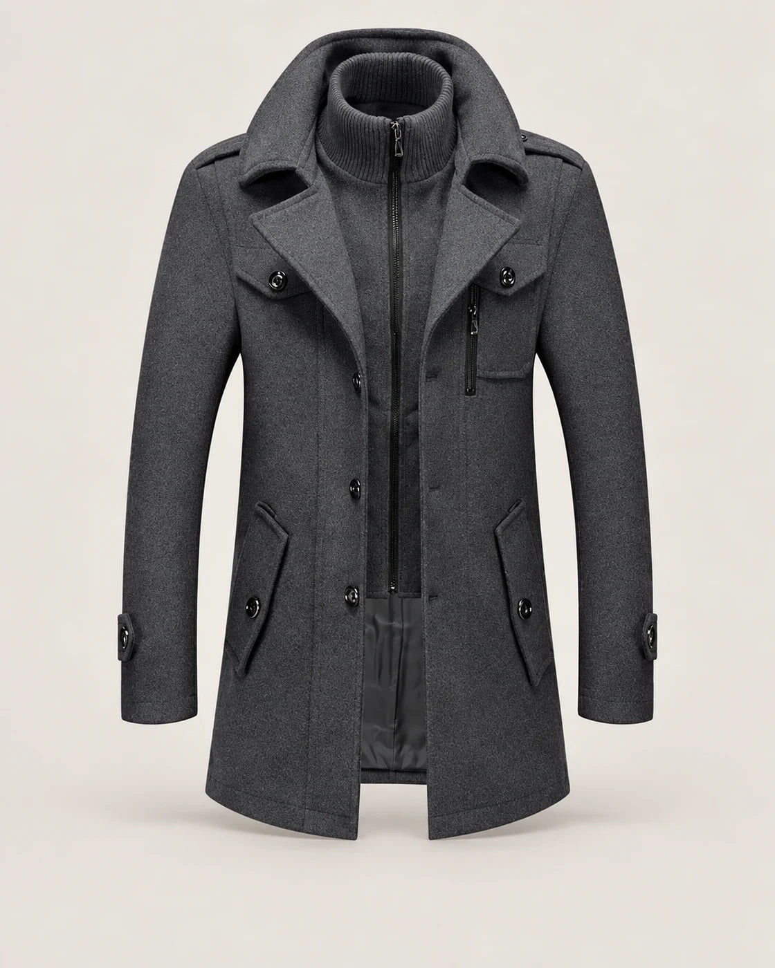 Salvatore · Abrigo con cuello alto interior