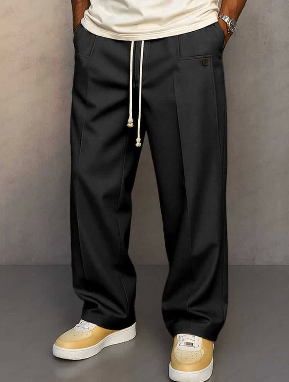 Elio · Pantalón fluido con cintura ajustable · Imagen 4