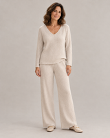 Kathy, conjunto de punto marfil de dos piezas