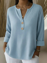 Lucía · Jersey Henley gofrado con botones · Imagen 2