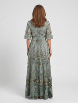 Claudia · Vestido largo floral de manga corta · Imagen 2