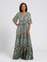 Claudia · Vestido largo floral de manga corta · Imagen 5