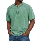 Marino · Camiseta Henley de acabado lavado · Imagen 8