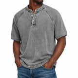 Marino · Camiseta Henley de acabado lavado · Imagen 2