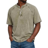 Marino · Camiseta Henley de acabado lavado · Imagen 3