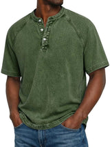 Marino · Camiseta Henley de acabado lavado · Imagen 7