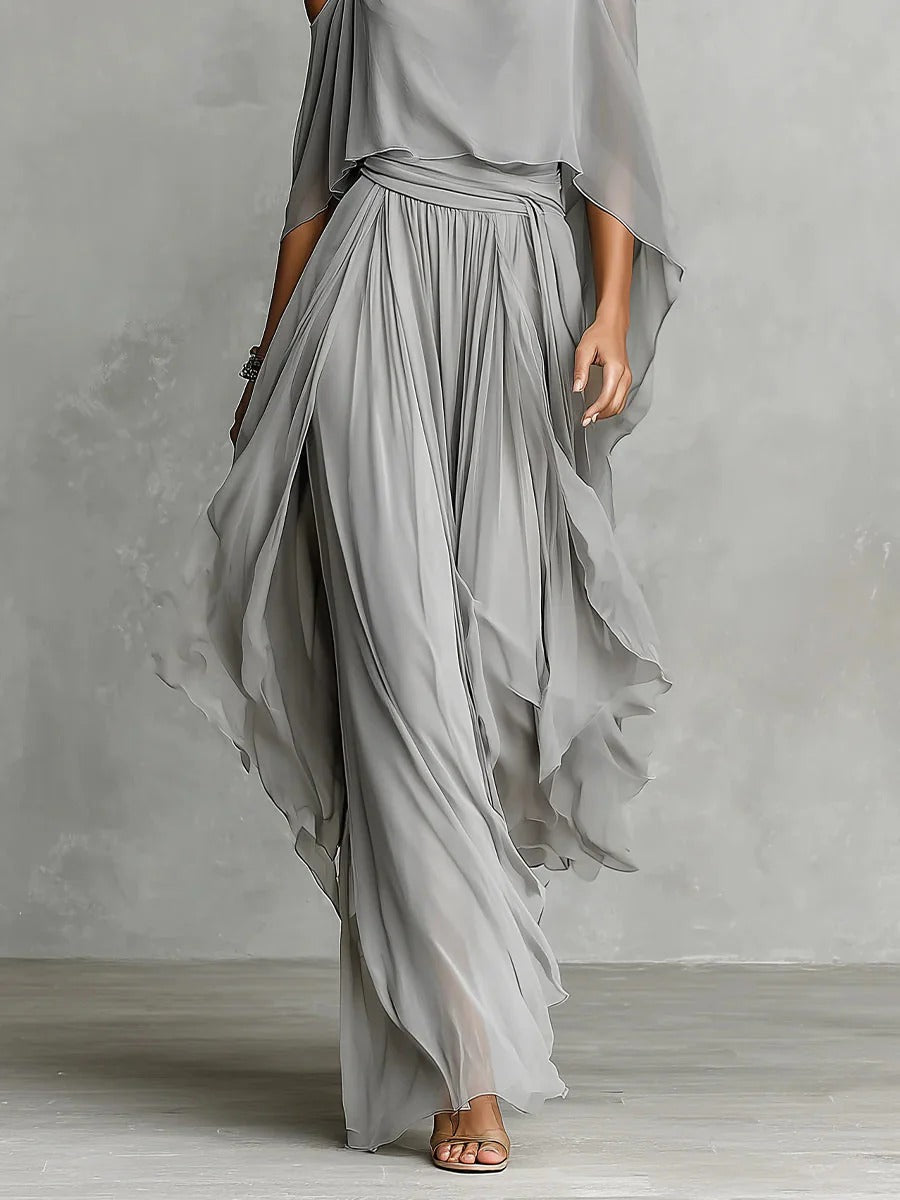 Renata · Conjunto fluido gris de top y pantalón · Imagen 3