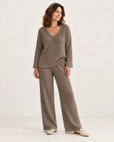 Kathy · Conjunto de punto de dos piezas · Marrón
