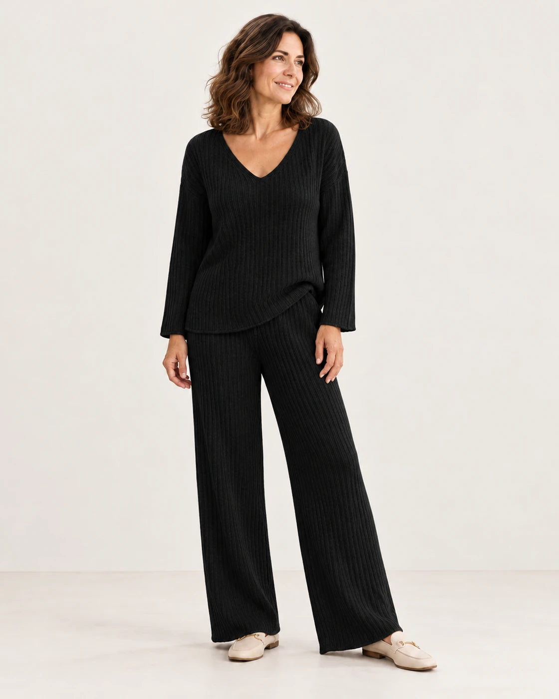 Kathy · Conjunto de punto de dos piezas · Negro