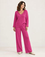 Kathy · Conjunto de punto de dos piezas · Rosa