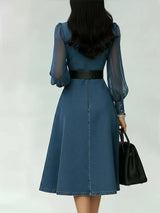 Cesarina · Vestido vaquero con mangas transparentes · Imagen 5