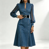 Cesarina · Vestido vaquero con mangas transparentes · Imagen 1