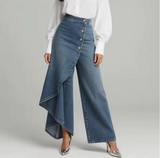 Marcella · Pantalón palazzo vaquero asimétrico · Imagen 3
