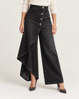 Marcella · Pantalón palazzo vaquero asimétrico
