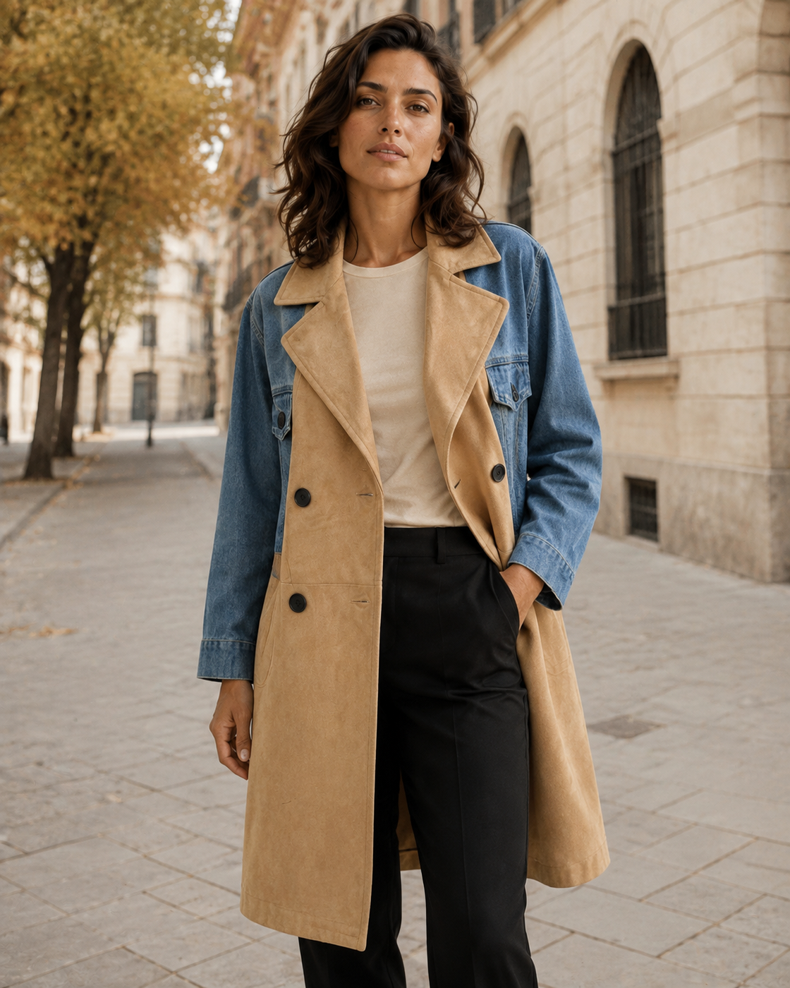 Benedetta · Chaqueta de acabado efecto ante · Imagen 1