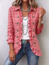 Purificación · Chaqueta de cuadros vichy con volantes · Imagen 4