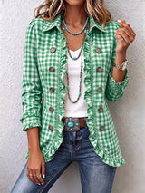 Purificación · Chaqueta de cuadros vichy con volantes · Imagen 1