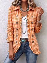 Purificación · Chaqueta de cuadros vichy con volantes · Imagen 3