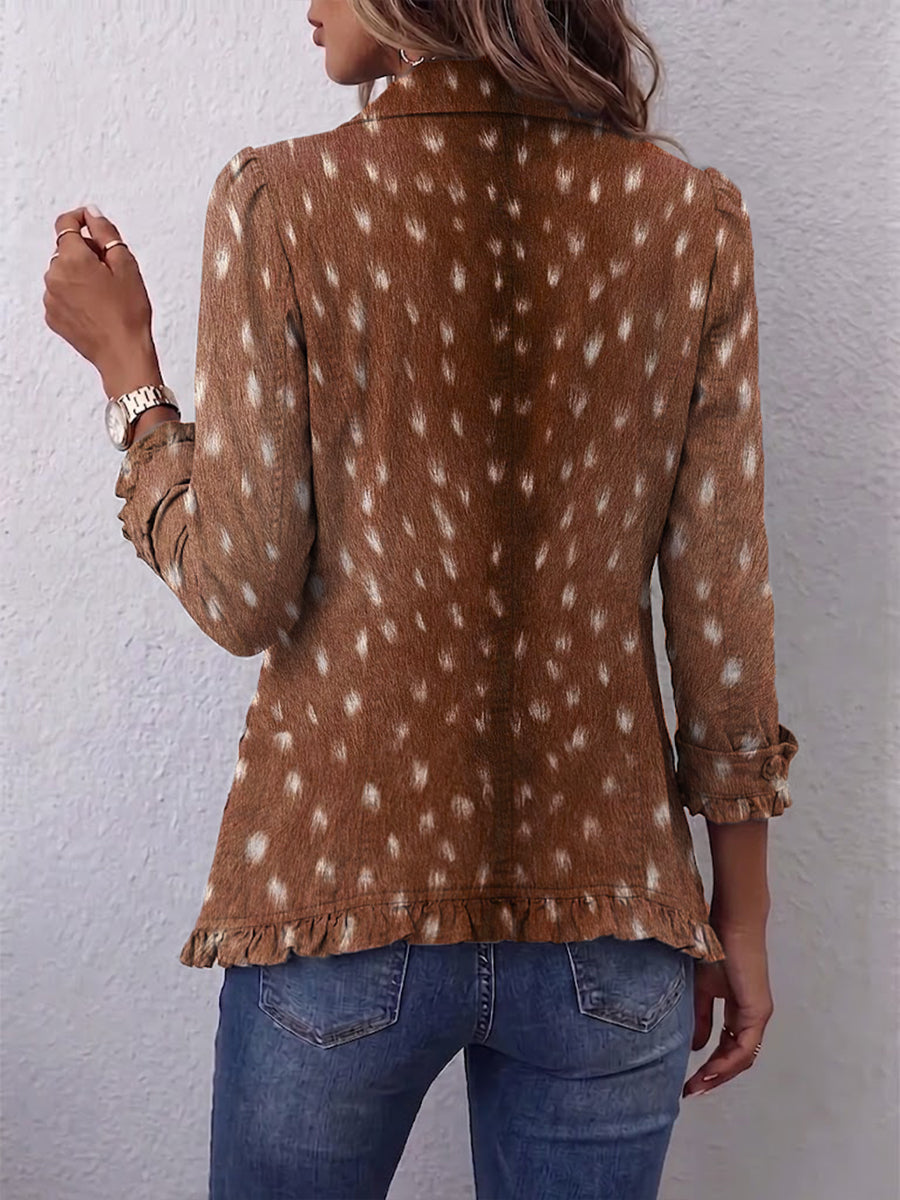 Nicolasa · Chaqueta de estampado animal con volantes · Imagen 2