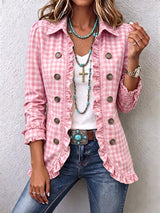Purificación · Chaqueta de cuadros vichy con volantes · Imagen 6