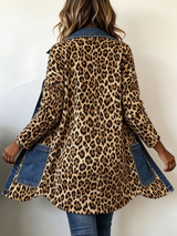 Lorena · Chaqueta larga de leopardo con detalles vaqueros · Imagen 4