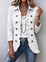 Marisol · Chaqueta bordada marfil con volantes · Imagen 1