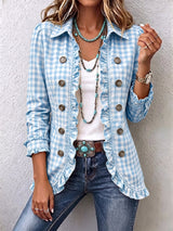 Purificación · Chaqueta de cuadros vichy con volantes · Imagen 2