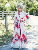 Vivianne · Vestido largo cruzado de manga larga · Imagen 7