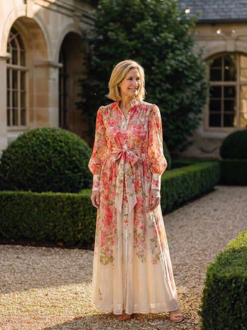 Noa · Vestido largo floral con transparencias · Imagen 7