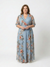 Lucía · Vestido largo floral de cuello en V · Imagen 4