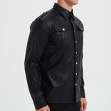 Pasquale · Sobrecamisa efecto piel con botones · Imagen 3