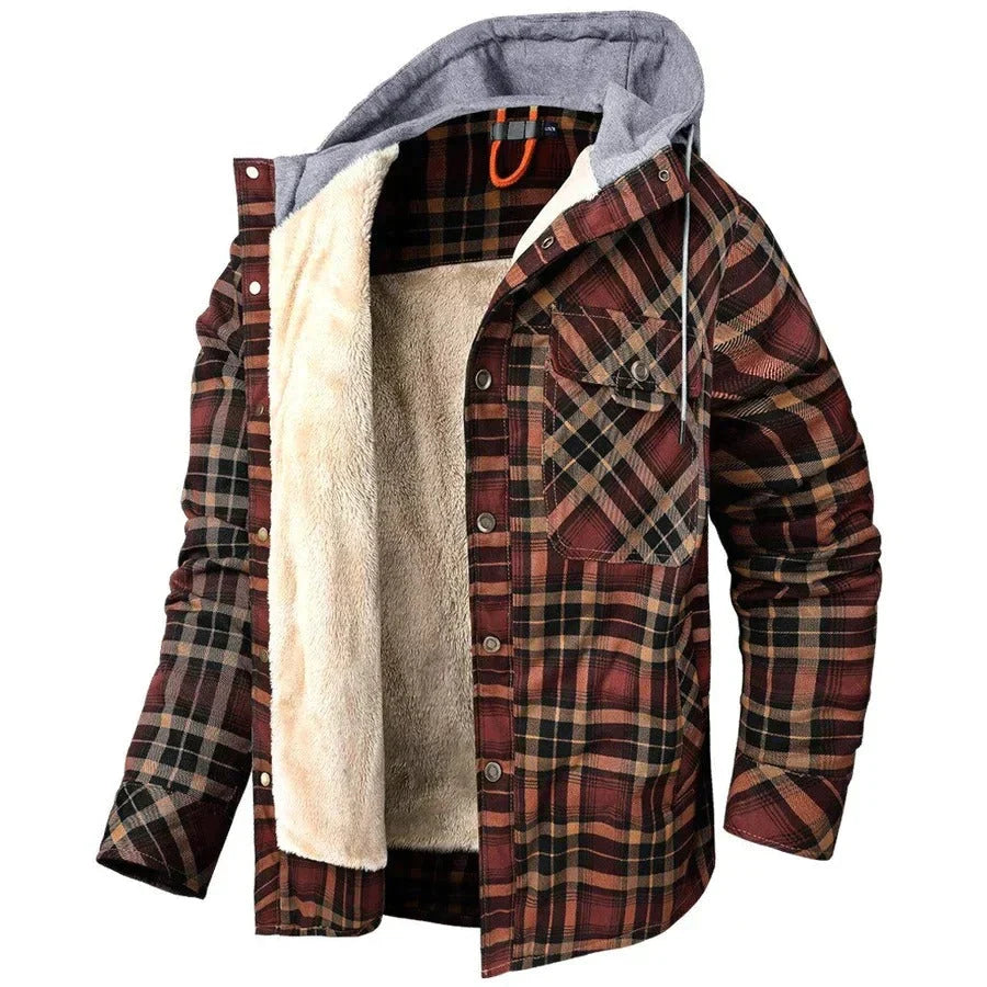 Silvio · Chaqueta de cuadros con capucha a contraste · Imagen 4