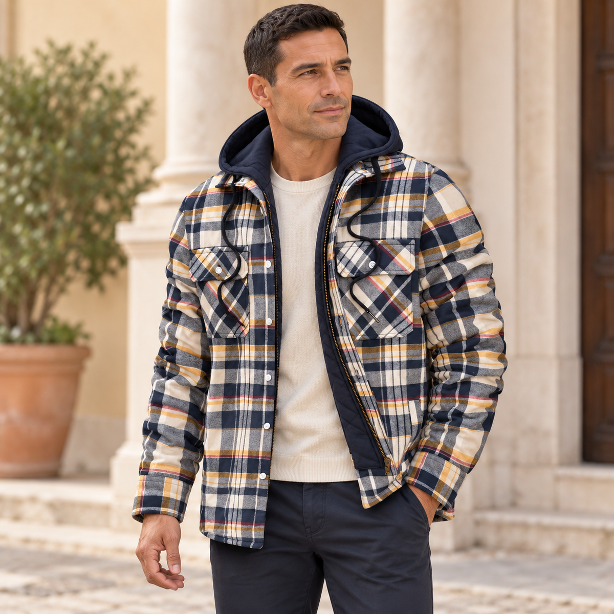 Gualtiero · Chaqueta de cuadros con interior acolchado · Imagen 1